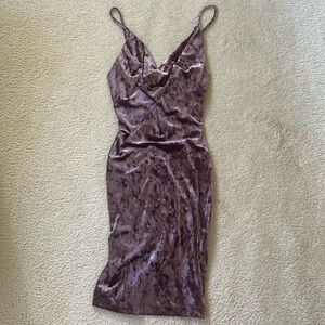 Purple bodycon dress